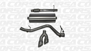 CORSA Performance 14872 Corsa 14-19 fits GMC Sierra/fits Chevy Silv 1500 Reg. Cab/Long Bed 5.3L V8 Polished Single Side CB Exhaust