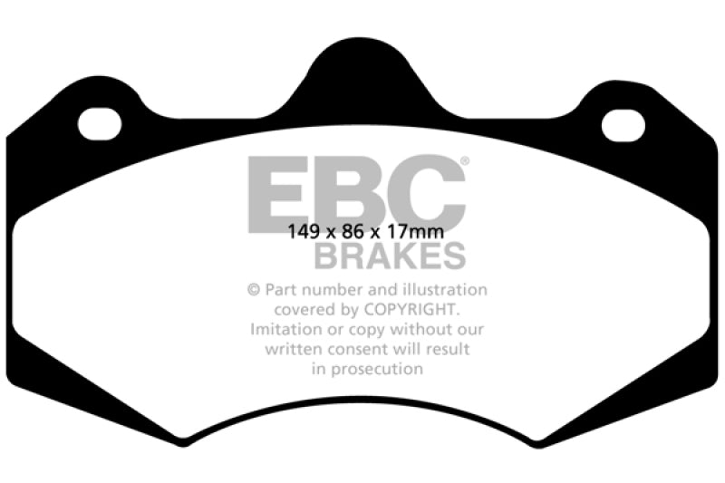 EBC DP3042C fits Morgan 05-08 Aero 8 4.4 Redstuff Front Brake Pads