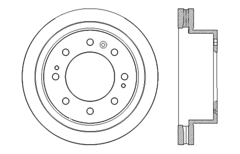 Stoptech 127.66074R Slotted & Drilled Sport Brake Rotor
