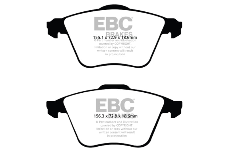 EBC DP21574 fits Mazda 07-13 3 2.3 Turbo Greenstuff Front Brake Pads