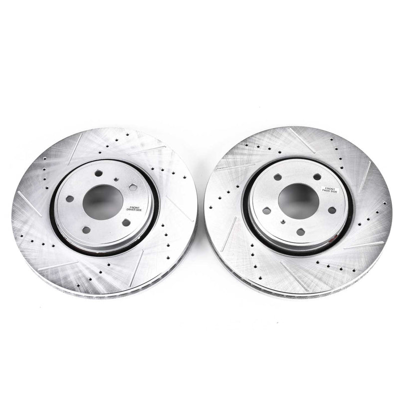 PowerStop fits Infiniti 05-12 FX35 Front Evolution Drilled & Slotted Rotors -