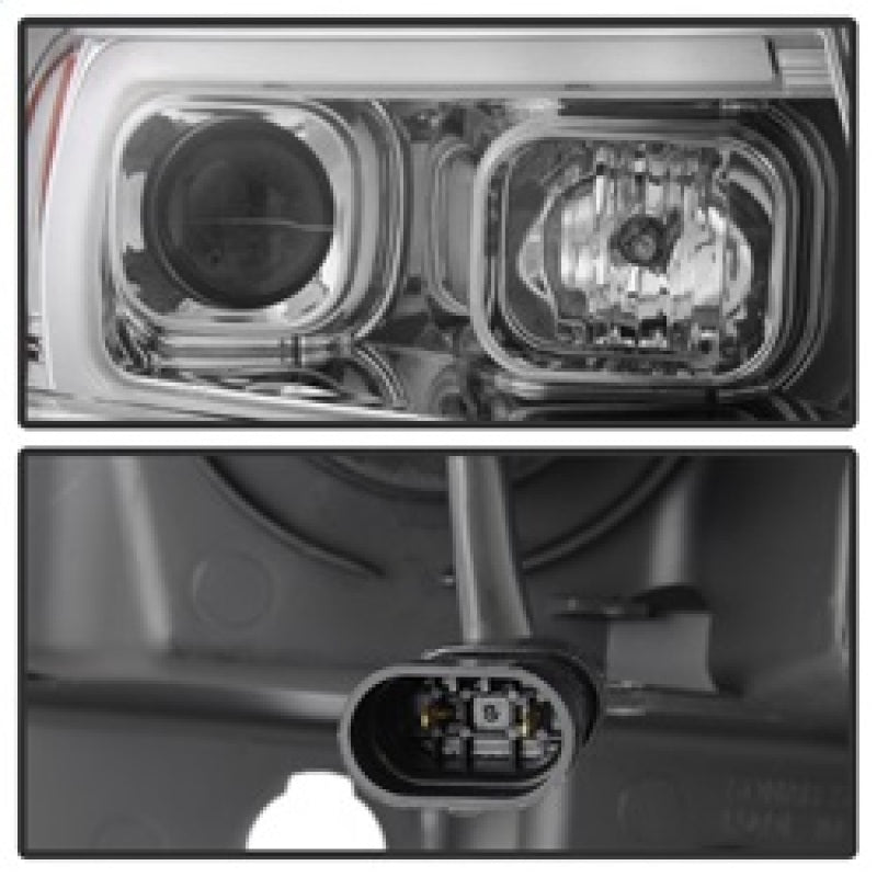 Spyder 5085214 fits Jeep 99-04 Grand Cherokee Projector Headlights - Light Bar DRL LED - Chrome