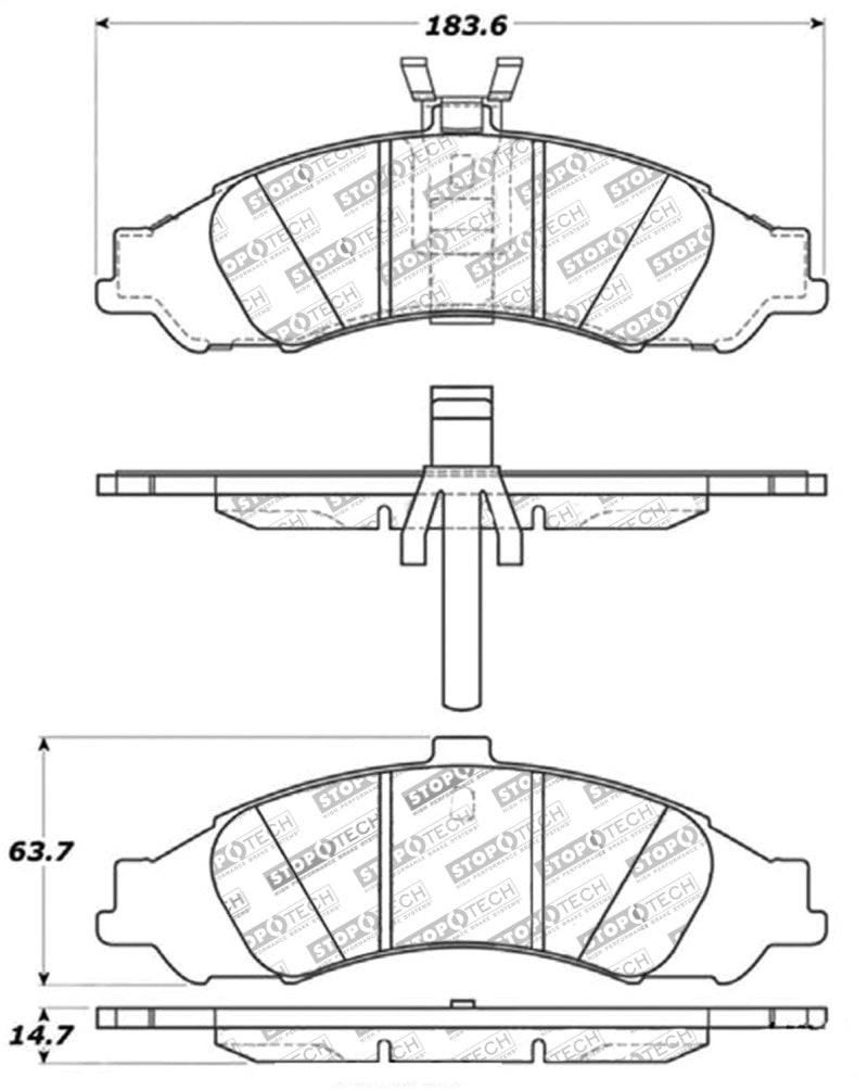 Stoptech 309.1043 Performance Brake Pads