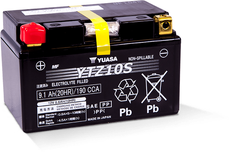 Yuasa YUAM7210A YTZ10S Maintenance Free AGM 12 Volt Battery