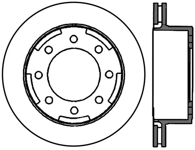 Stoptech 126.66044CSR Power Slot 03-06/08-09 Chevy Avalanche 2500 / 00-09 Yukon Rear Right Slotted Cryo Rotor