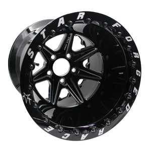Race Star 72-514455521B 72 ValStar 15x14 / 5x4.50BC / 5.5BS / 3.072in CB / Black w/Machined Accents Wheel