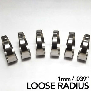 Ticon 109-08002-0003 Industries 3.15in Diameter 1.5D Loose Radius 1mm/.039in Titanium Pie Cut - 6pk