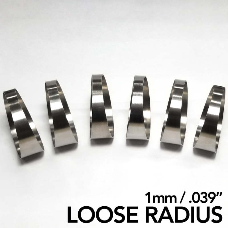 Ticon 109-08002-0003 Industries 3.15in Diameter 1.5D Loose Radius 1mm/.039in Titanium Pie Cut - 6pk
