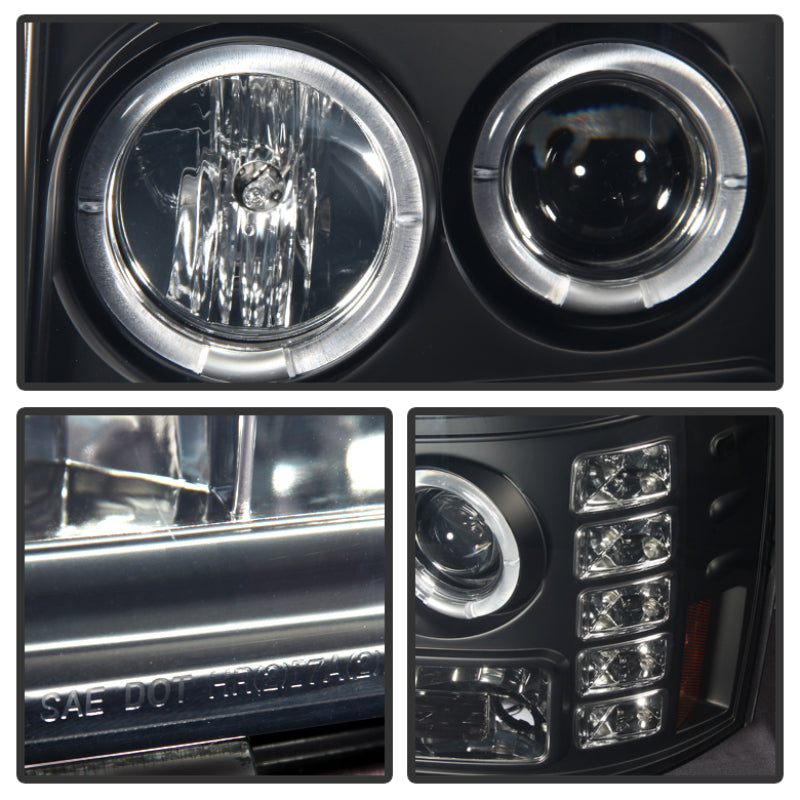 Spyder 5078506 fits GMC 07-13 Sierra 1500/2500 Projector Headlights LED Halo- L