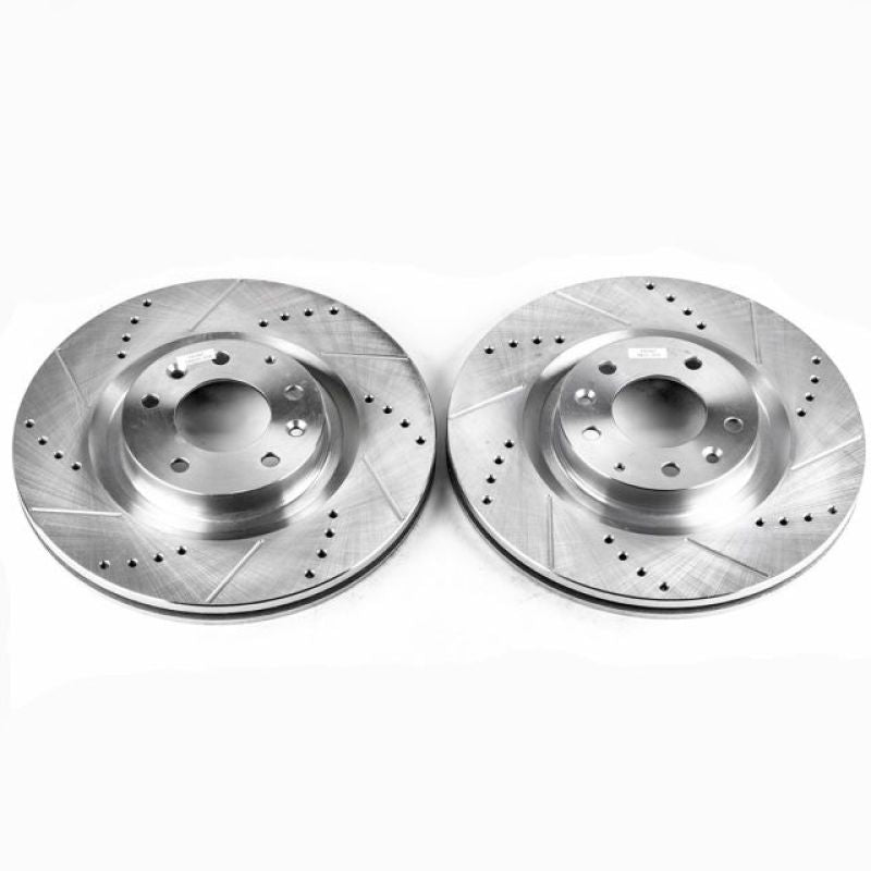 PowerStop fits Mazda 04-11 RX-8 Front Evolution Drilled & Slotted Rotors - Pair