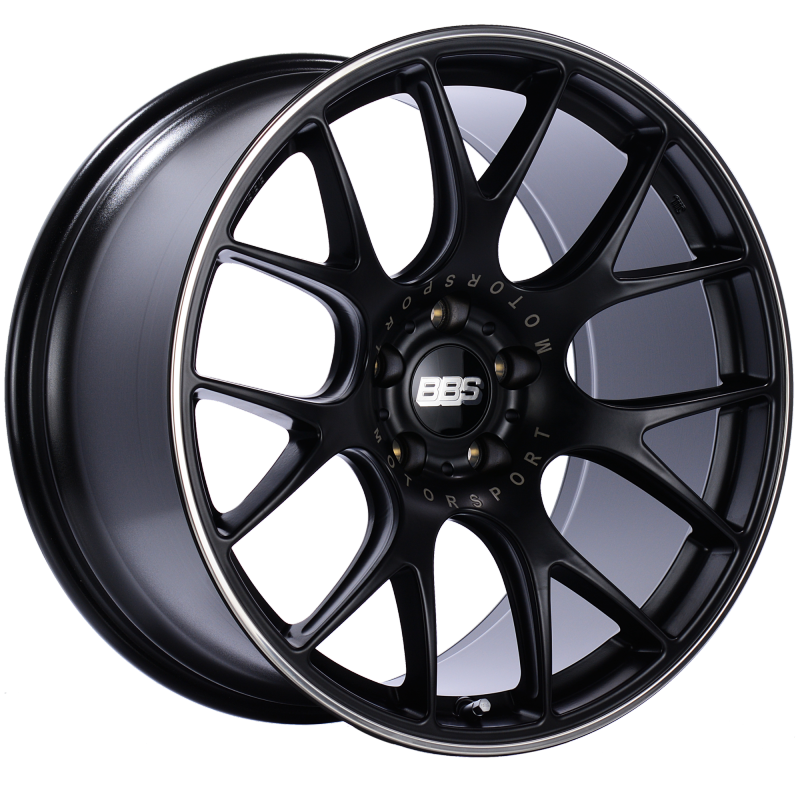 BBS CH103BPO CH-R 20x10.5 5x112 ET25 Satin Black Polished Rim Protector Wheel -82mm PFS/Clip Required