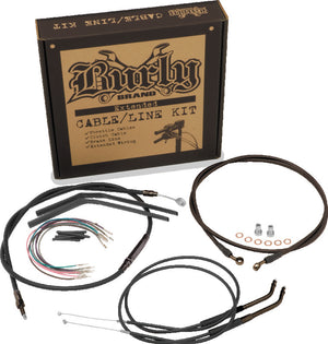 Burly B30-1144 Control Kit 12in T-Bar - Black