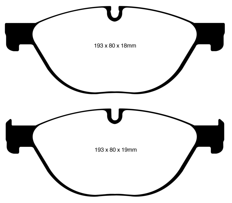 EBC DP22019 fits BMW 12-13 528 2.0 Turbo (F10) Performance Greenstuff Front Brake Pads