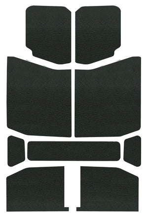 DEI  50168 fits Jeep 18-23 Wrangler JL 4-Door Boom Mat Headliner - 9 Piece - Bla