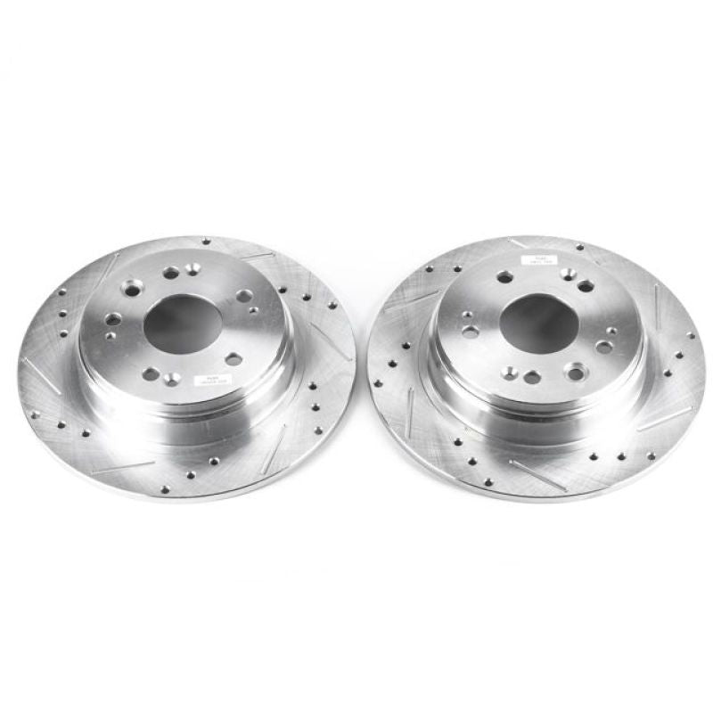 PowerStop fits Honda 02-04 CR-V Rear Evolution Drilled & Slotted Rotors - Pair