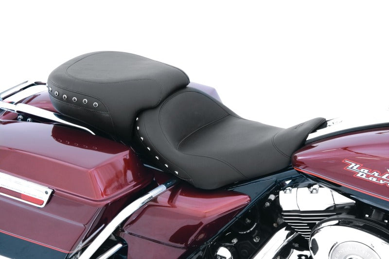 Mustang 75578 Harley Rd King,06-07 Str Glide,00-05 fits Eagle 97-07 Tripper Passenger Seat w/Studs - Black