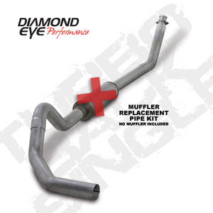 Diamond Eye Performance K4212A-RP Diamond Eye KIT 4in Turbo Back MFLR RPLCMENT PIPE SGL AL: 98.5 - 02 fits DODGE CUMMINS 5.9L
