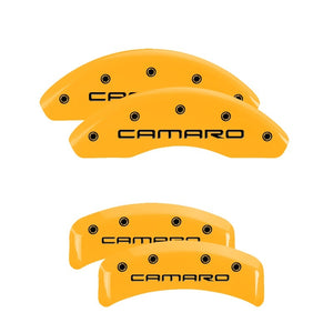 MGP 14026SCA4YL 4 Caliper Covers Engraved F & R Gen 4/fits Camaro Yellow Finish