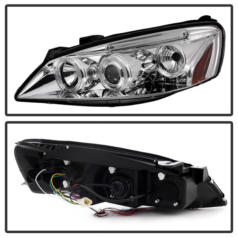Spyder 5011602 fits Pontiac 05-08 G6 2/4DR Projector Headlights LED Halo LED Ch