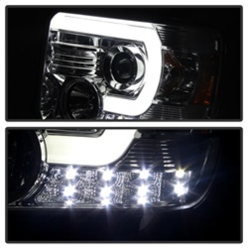 Spyder 5080622 fits GMC 14-16 Sierra Projector Headlights Light Bar DRL Chrome