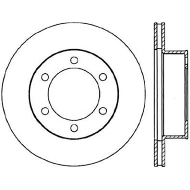 Stoptech 126.44109CSL Power Slot 95-04 Toyota Tacoma / 11/95-02 4Runner Front Left Cryo Slotted Rotor