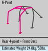Cusco 232 290 E20 Safety21 6pt 2Pssgr BLK Thru Dash Roll Cage fits Nissan R33 2dr (S/O/No Cancel)