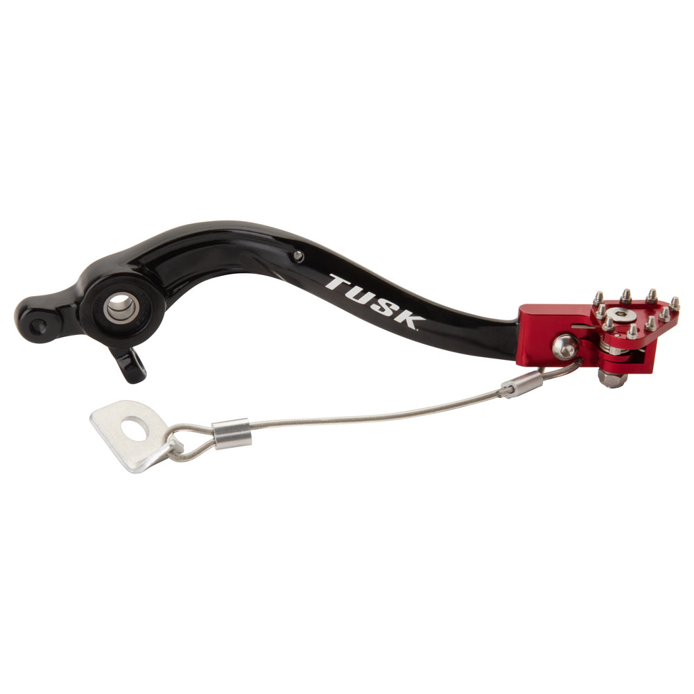 Tusk 1392080035 Aluminum Brake Pedal Red Tip