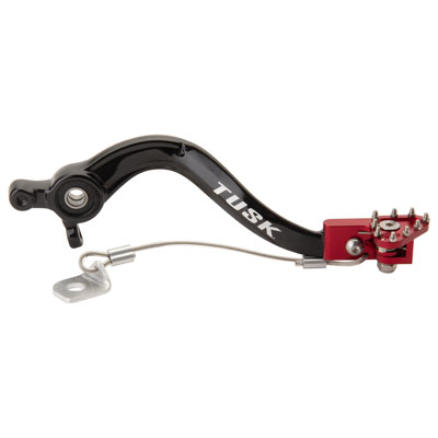 Tusk 1392080036 Aluminum Brake Pedal Red Tip