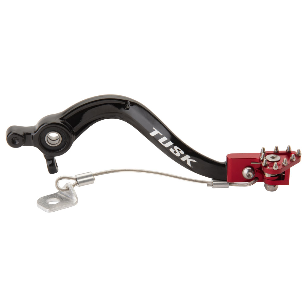 Tusk 1392080036 Aluminum Brake Pedal Red Tip