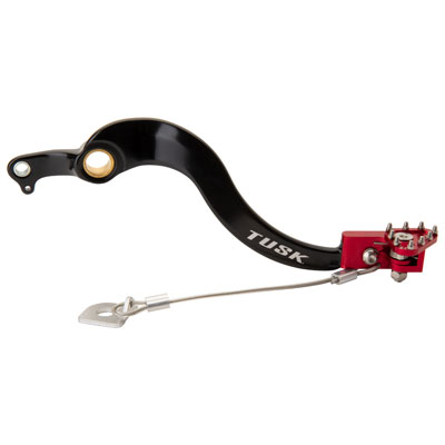 Tusk 1392080038 Aluminum Brake Pedal Red Tip