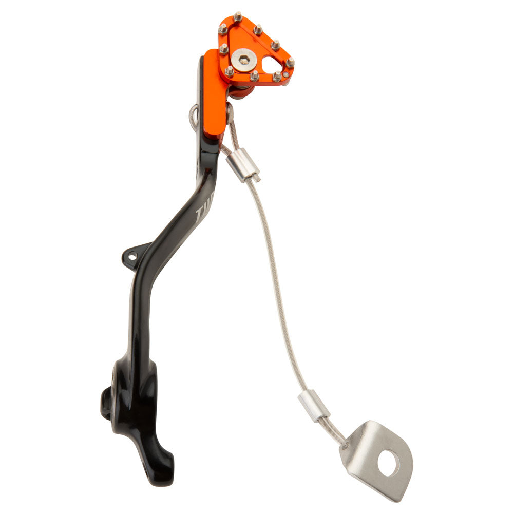 Tusk 1392080040 Aluminum Brake Pedal Orange Tip
