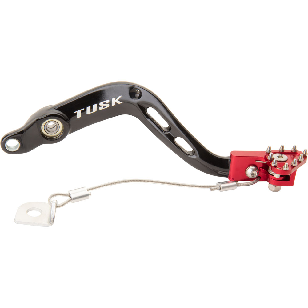 Tusk 1392080041 Aluminum Brake Pedal Red Tip