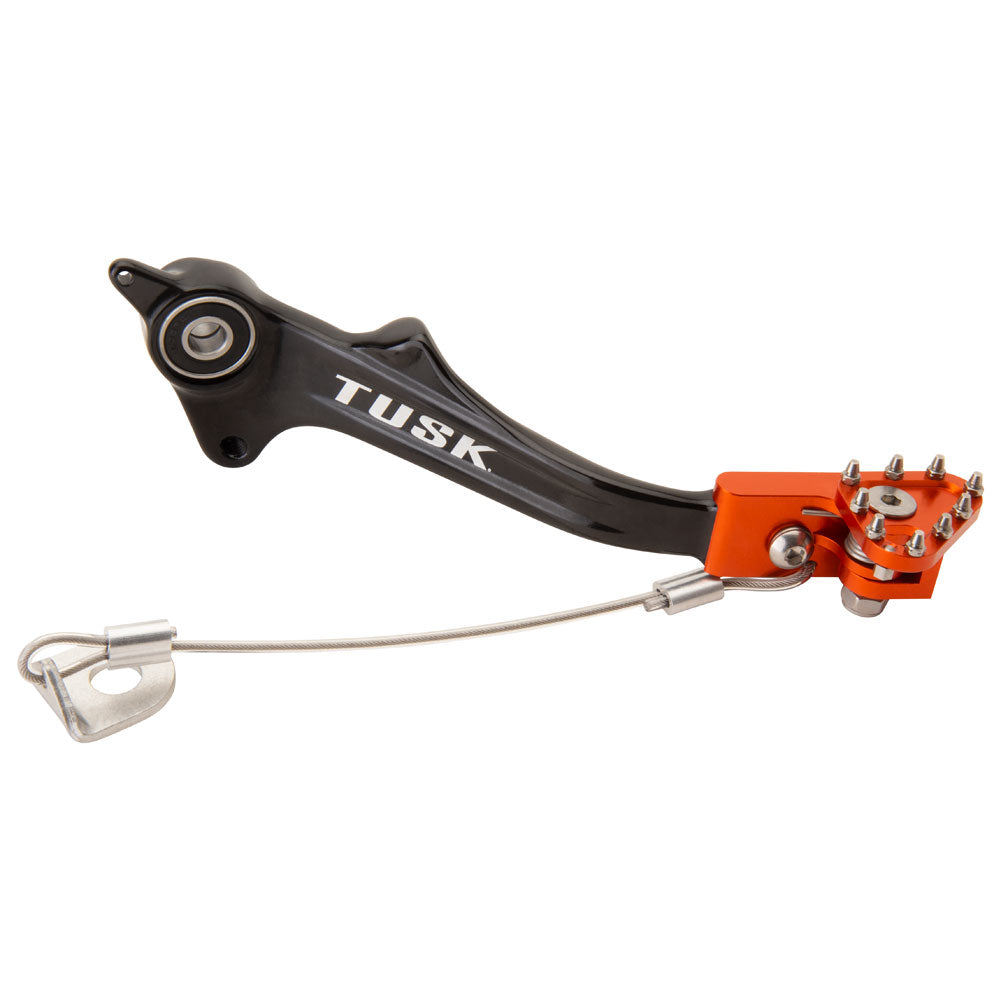 Tusk 1392080044 Aluminum Brake Pedal Orange Tip