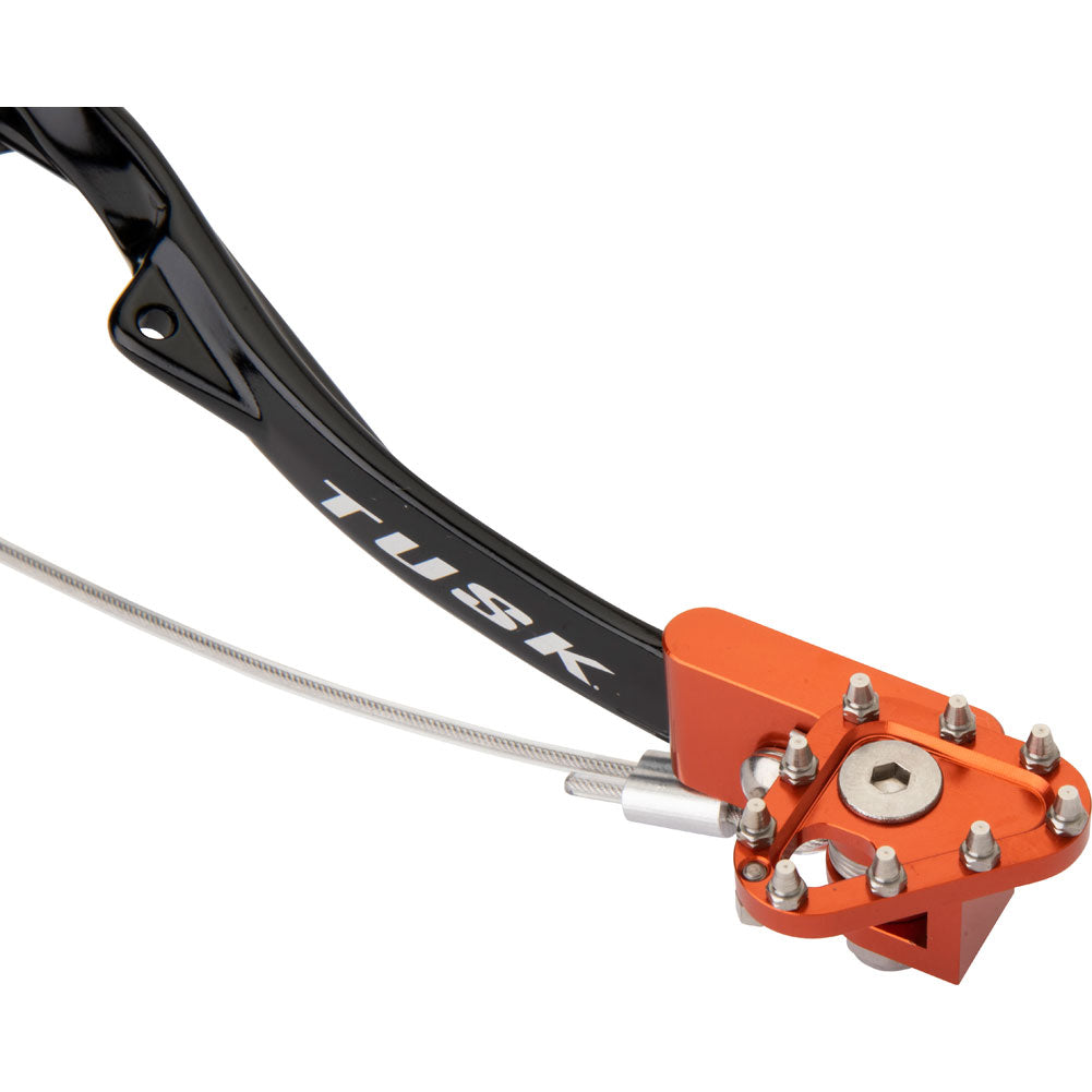Tusk 1392080050 Aluminum Brake Pedal Orange Tip