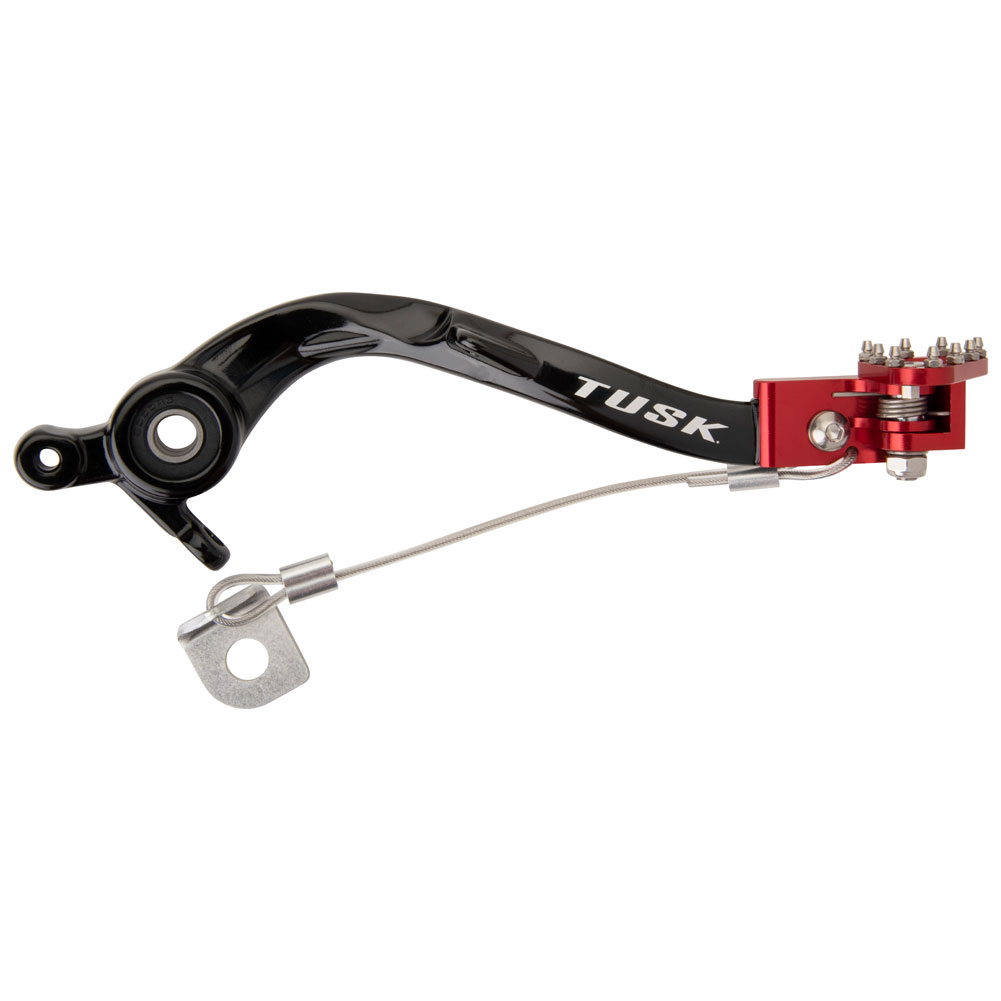 Tusk 1392080052 Aluminum Brake Pedal Red Tip