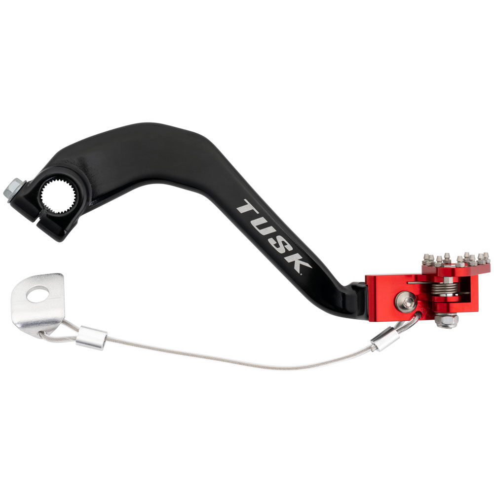 Tusk 1392080061 Aluminum Brake Pedal Red Tip