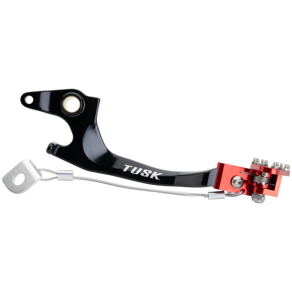 Tusk 1392080063 Aluminum Brake Pedal Red Tip