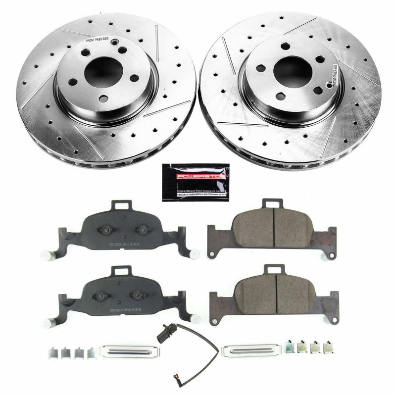 PowerStop K7648 fits Audi 17-18 A4 Front Z23 Evolution Sport Brake Kit