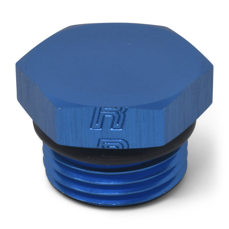 Russell 660300 Performance -12 AN Straight Thread Plug (Blue)