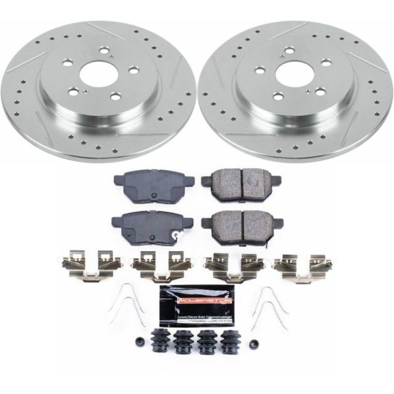 PowerStop K6498 fits Lexus 11-17 CT200h Rear Z23 Evolution Sport Brake Kit