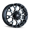 Mayhem 8015-22281B 8015 Warrior 22x12 / 8x165.1 BP / -44mm Offset / mm Hub Gloss Black Machined Wheel
