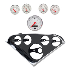 AutoMeter 2207-03 Autometer Arctic White Direct Fit Dash Kit 55-56 fits Chevrolet (1 x 3-3/8in. / 4 x 2-1/16in.)