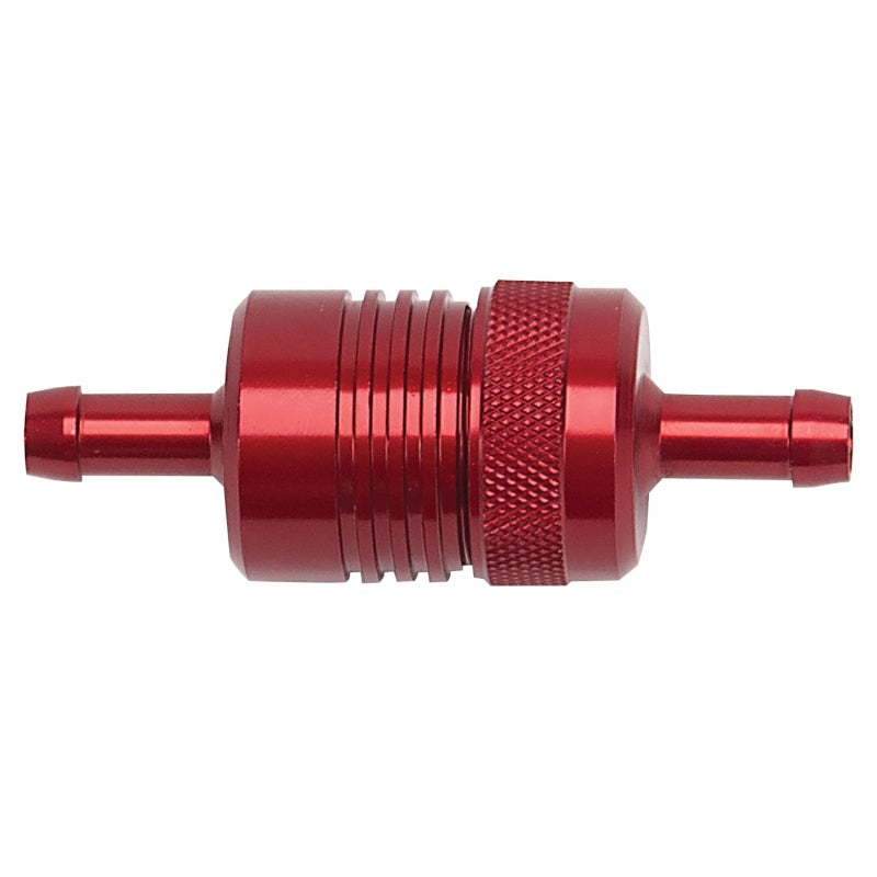 Russell 645070 Performance Red Street Fuel Filter (3in Length 1-1/8in diameter 5/16in inlet/outlet)