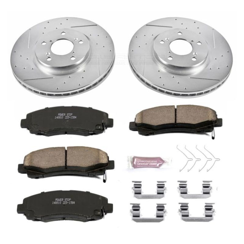 PowerStop K5939 fits Honda 12-14 Ridgeline Front Z23 Evolution Sport Brake Kit
