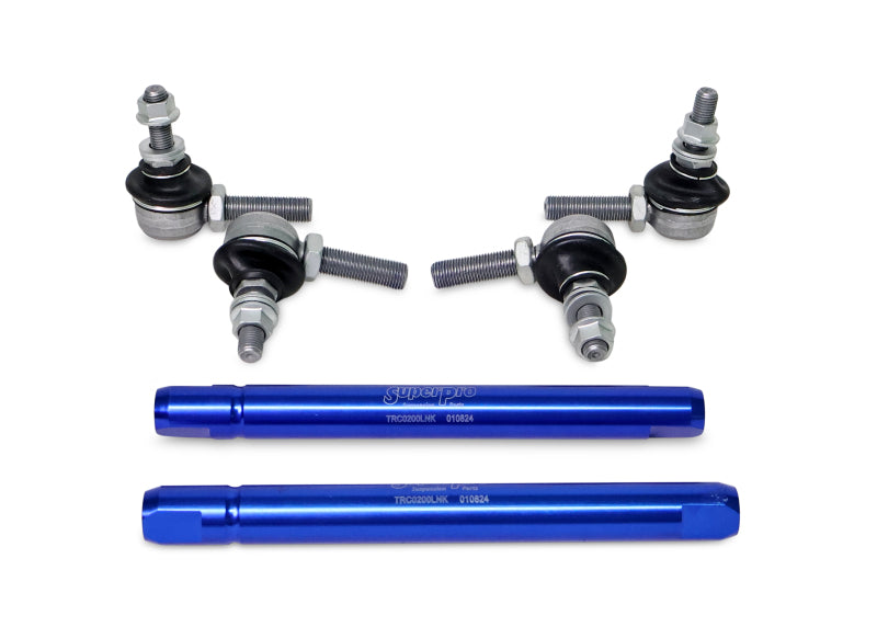SuperPro TRC10200 2004 fits Mazda 3 i Front HD Adjustable End Link Set (10mm Stu