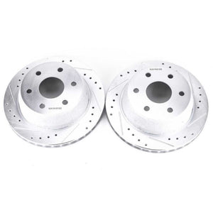 PowerStop fits Cadillac 02-06 Escalade Rear Evolution Drilled & Slotted Rotors -
