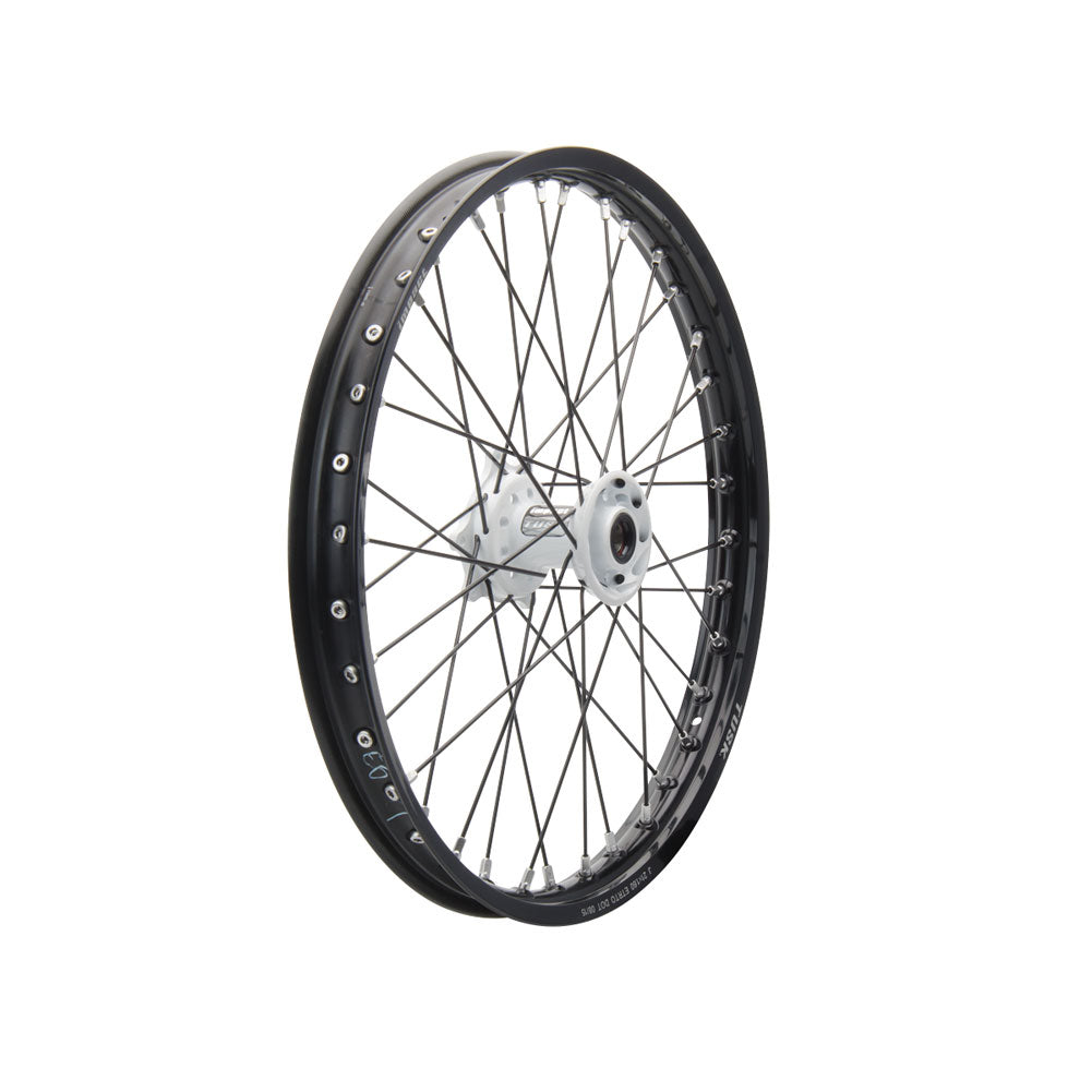 Tusk 1418490014 Impact Complete Wheel - Front 21 x 1.60 Blk Rim/Spoke /White Hub