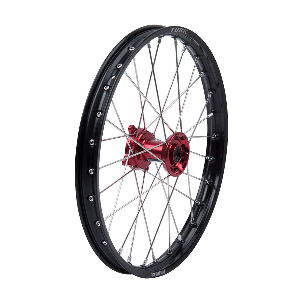 Tusk 1418490062 Impact Complete Front Wheel 19x1.40 Black Rim