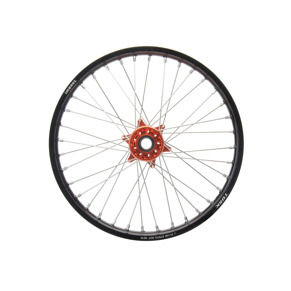 Tusk 1418490069 Impact Complete Front Wheel 17x1.40 Black Rim