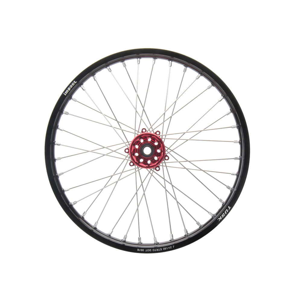 Tusk 1418490319 Impact Complete Front Wheel 17x1.40 Black Rim